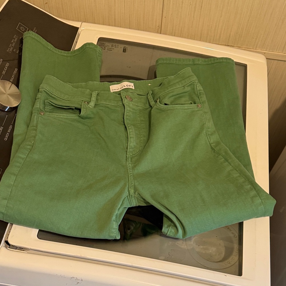 LOFT Green Straight-Leg Women's Jeans